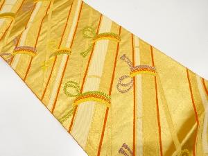 アンティーク　竹模様織出し袋帯（材料）